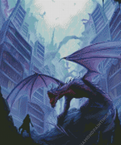 Dragon In Library Diamond Painting