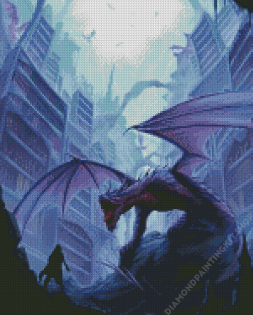 Dragon In Library Diamond Painting