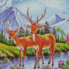 Aesthetic Deer Couple Diamond Painting