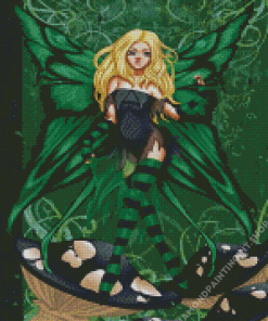 Aesthetic Green Fairy Diamond Painting