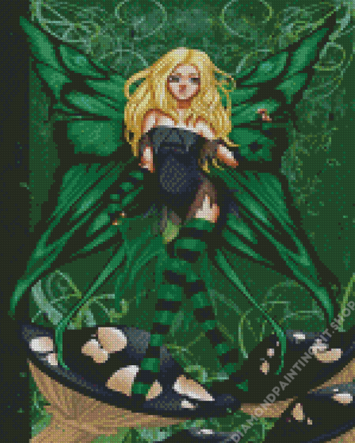 Aesthetic Green Fairy Diamond Painting