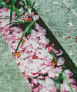 Falling Cherry Blossom Diamond Painting