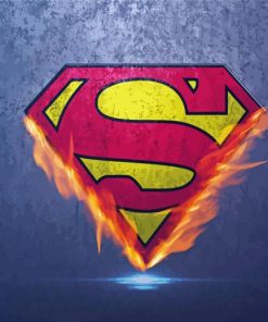 Firy Superman Symbol Diamond Painting