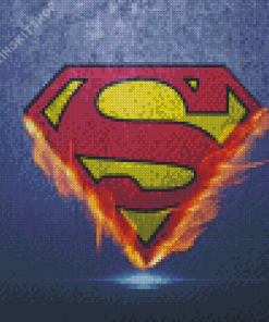 Firy Superman Symbol Diamond Painting