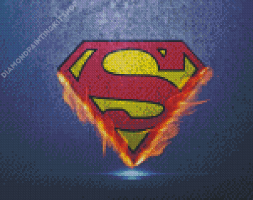 Firy Superman Symbol Diamond Painting