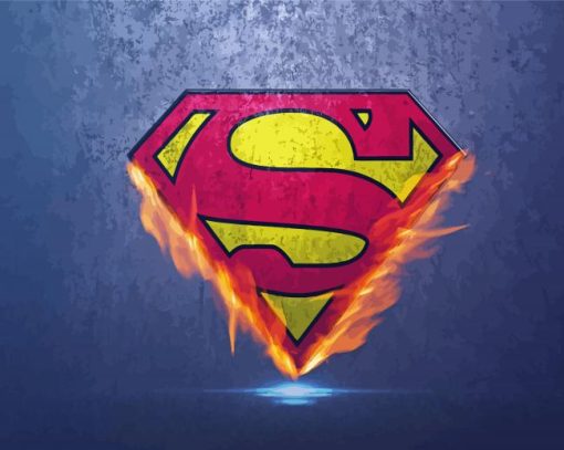 Firy Superman Symbol Diamond Painting