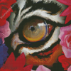 Floral Tiger Eyes Diamond Painting