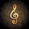 Golden Music Symbol Diamond Painting