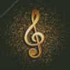 Golden Music Symbol Diamond Painting