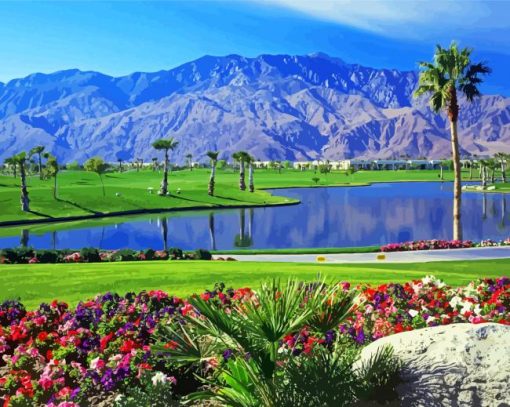 Golf Palm Springs California Diamond Painting