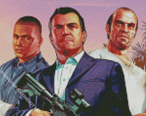 Grand Theft Auto Game Characters Diamond Painting