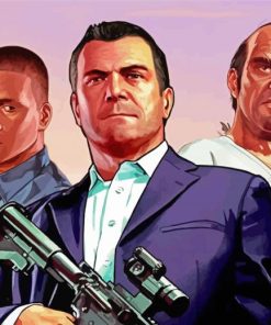 Grand Theft Auto Game Characters Diamond Painting