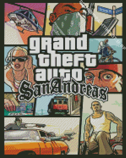 Grand Theft Auto Game Poster Diamond Painting