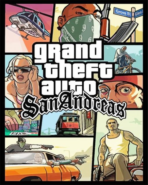 Grand Theft Auto Game Poster Diamond Painting