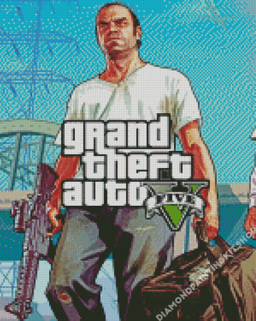 Grand Theft Auto Video Game Diamond Painting