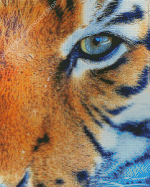 Green Tiger Eyes Diamond Painting