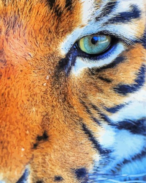 Green Tiger Eyes Diamond Painting