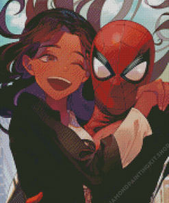 Aesthetic Michelle Jones And Spider Man Diamond Painting