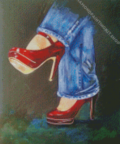 High Heels Red Shoes Diamond Painting