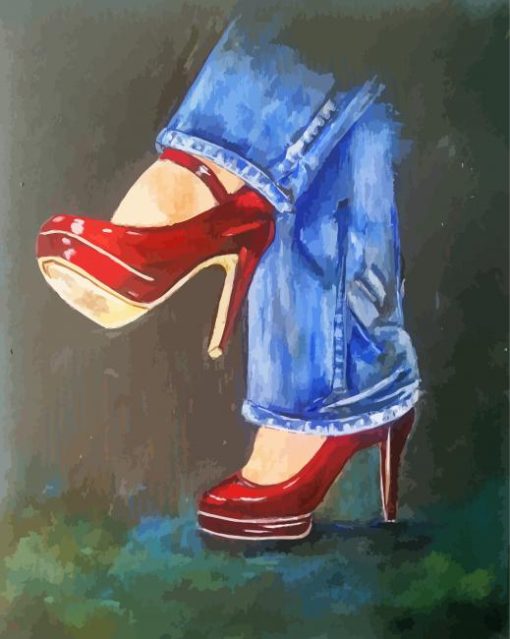 High Heels Red Shoes Diamond Painting