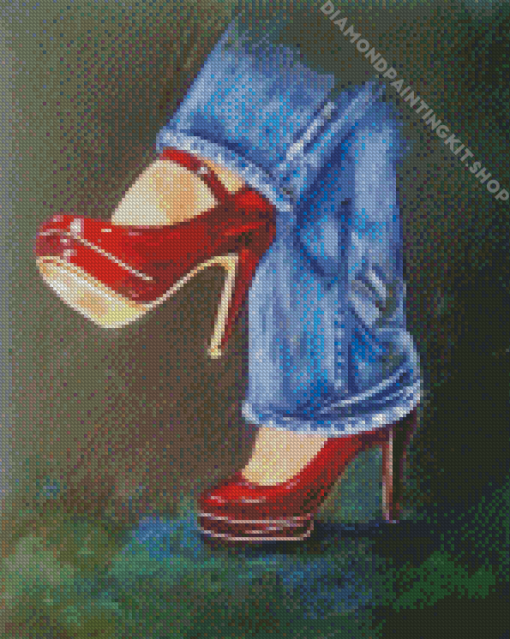 High Heels Red Shoes Diamond Painting