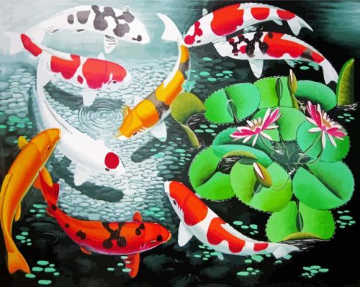 Koi Japanese Fish Art Diamond Painting