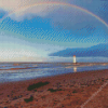 Lighthouse With Rainbow Seascape Diamond Painting