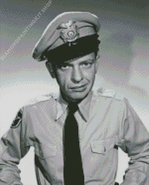 Monochrome Barney Fife Diamond Painting