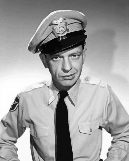 Monochrome Barney Fife Diamond Painting