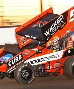 Orange Sprint Car Diamond Painting