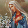 Our Lady Of The Lilies Art Diamond Painting