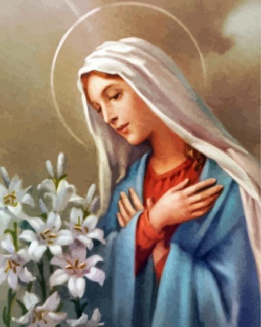 Our Lady Of The Lilies Art Diamond Painting