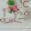 Pink Flowers In A Cupboard Diamond Painting