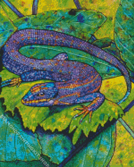 Psychedelic Lizard Diamond Painting