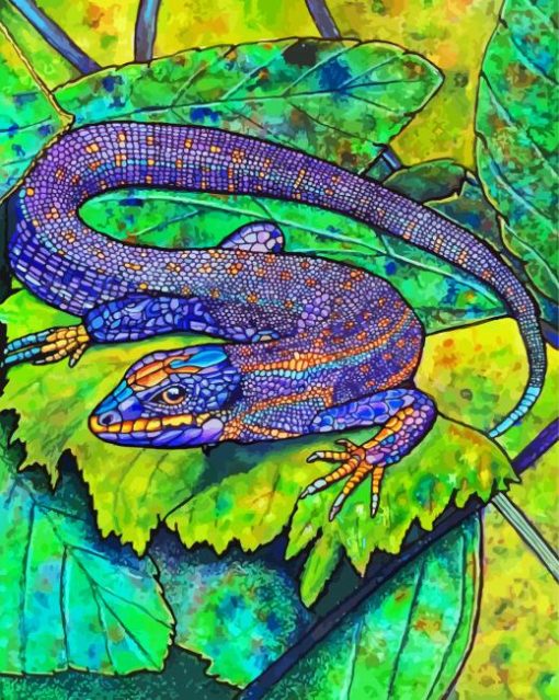 Psychedelic Lizard Diamond Painting