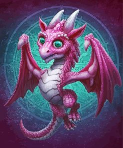 Purple Baby Dragon Diamond Painting