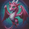 Purple Baby Dragon Diamond Painting