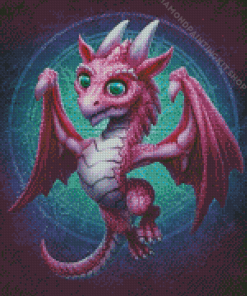 Purple Baby Dragon Diamond Painting