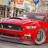 Red Mustang Ford Car Diamond Painting