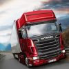 Red Scania Truck Diamond Painting