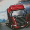 Red Scania Truck Diamond Painting