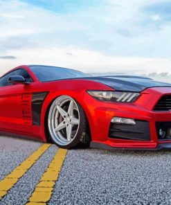 Red Mustang Ford Diamond Painting