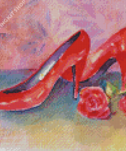 Red Shoes Diamond Painting