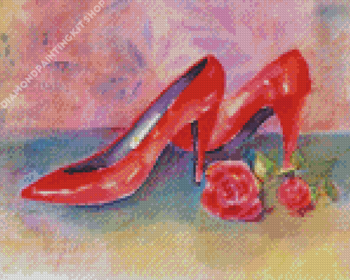 Red Shoes Diamond Painting