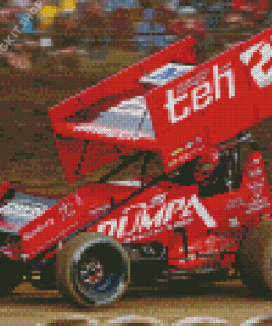 Red Sprint Car Diamond Painting