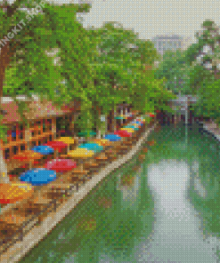 San Antonio River Walk Casa Rio Diamond Painting