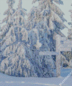 Snwoy White Trees Diamond Painting