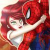 Spider Man And Mary Jane Characters Diamond Painting