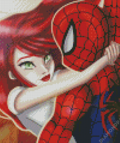 Spider Man And Mary Jane Characters Diamond Painting