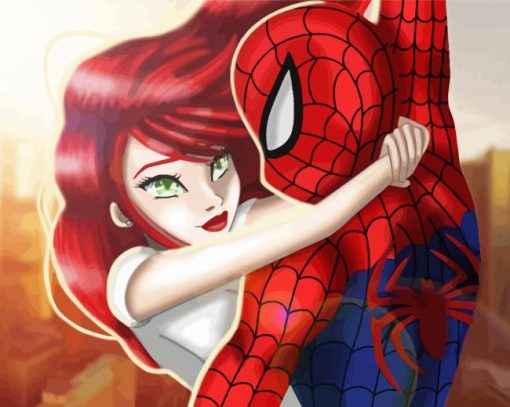 Spider Man And Mary Jane Characters Diamond Painting